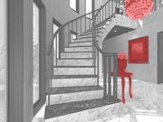 おすすめの住宅パース素材 Ｒ階段-３Ｄ住宅素材ダウンロード「データ 